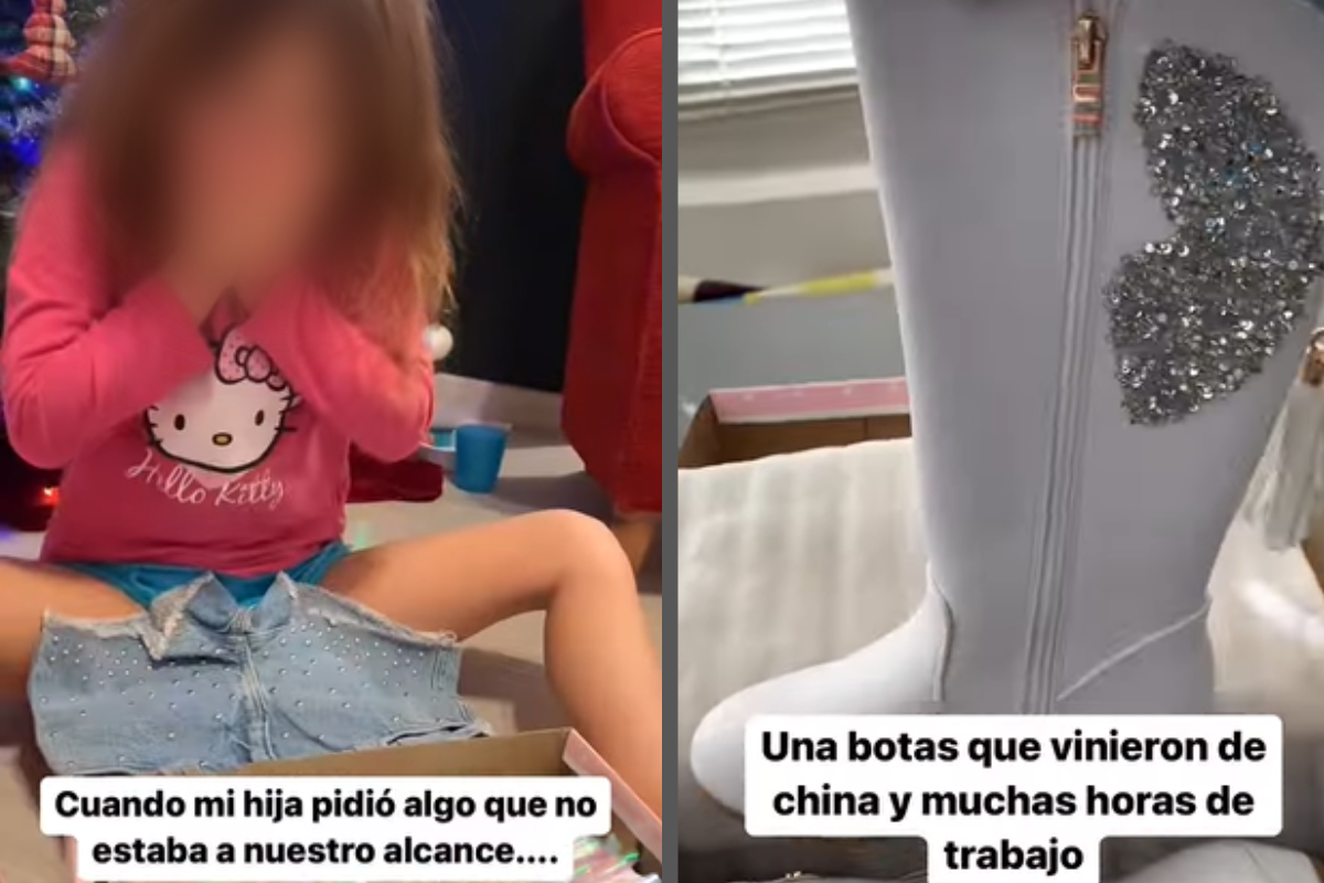 Foto:Captura de pantalla|¡Lo hizo! Papá cumple el sueño de su hija al hacerle botas de Beyonce