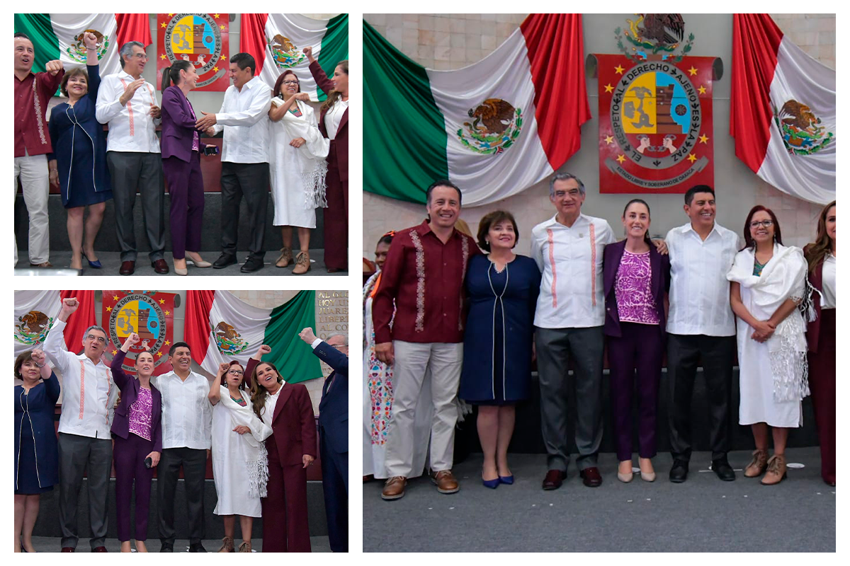 Foto: Especial | Sheinbaum Pardo, ratificó todo el apoyo al nuevo mandatario oaxaqueño