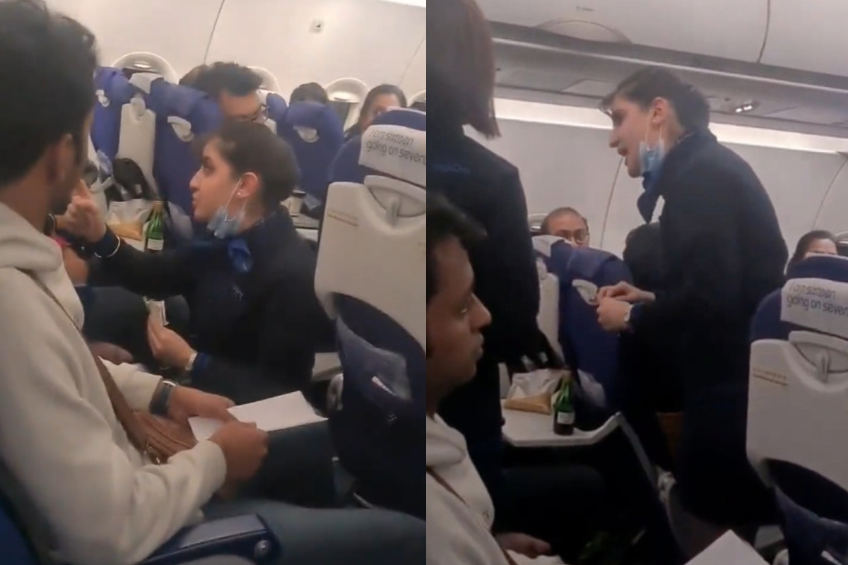 Sobrecargo y pasajero discuten por comida en vuelo.