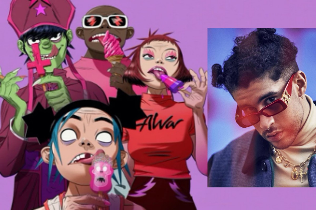 Gorillaz anunció la fecha de estreno de su próximo sencillo "Tormenta", tema en colaboración con Bad Bunny