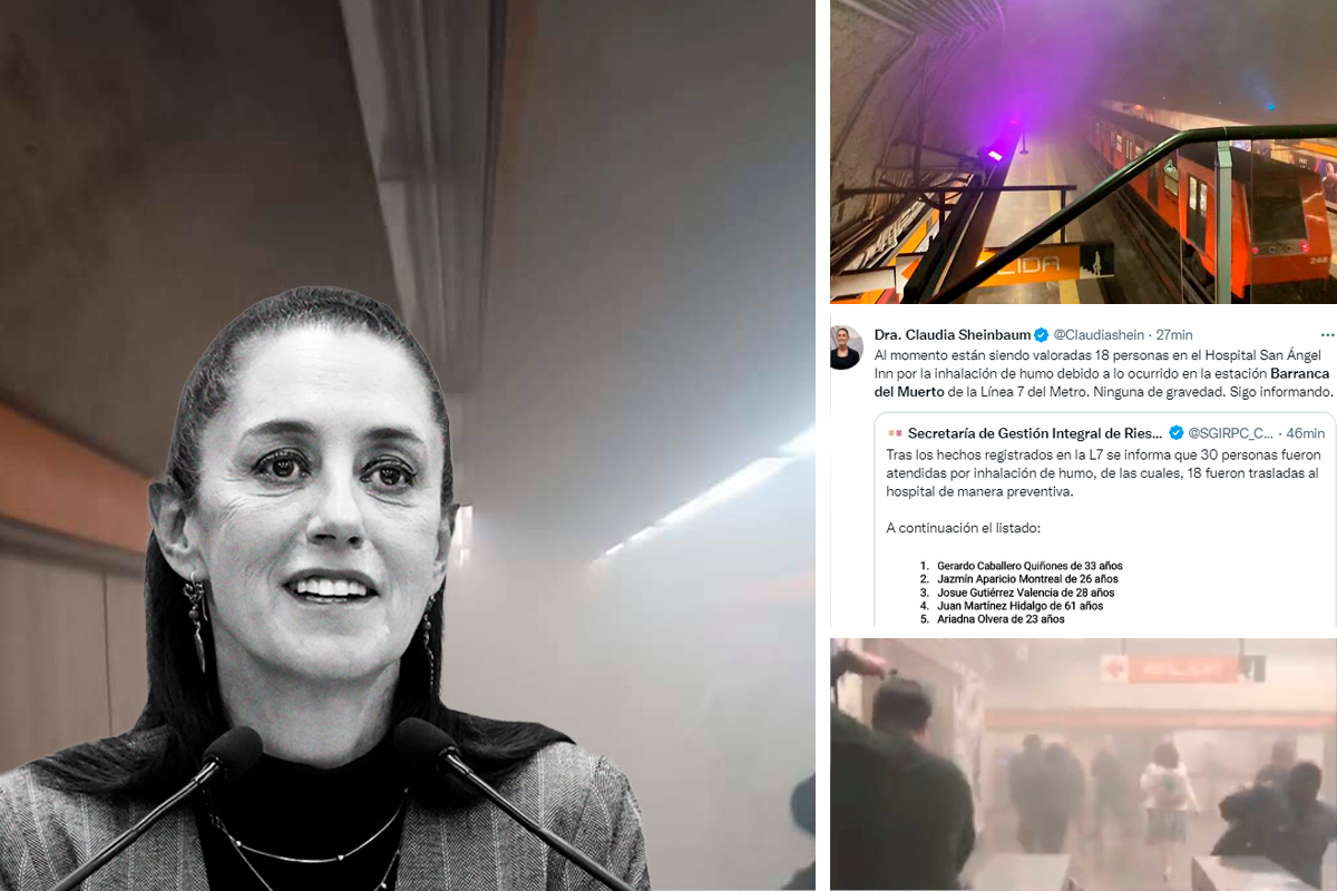 Claudia Sheinbaum, adelantó que el incidente en la L7 del metro pudo ser ocasionado por el corte de un cable de alta tensión