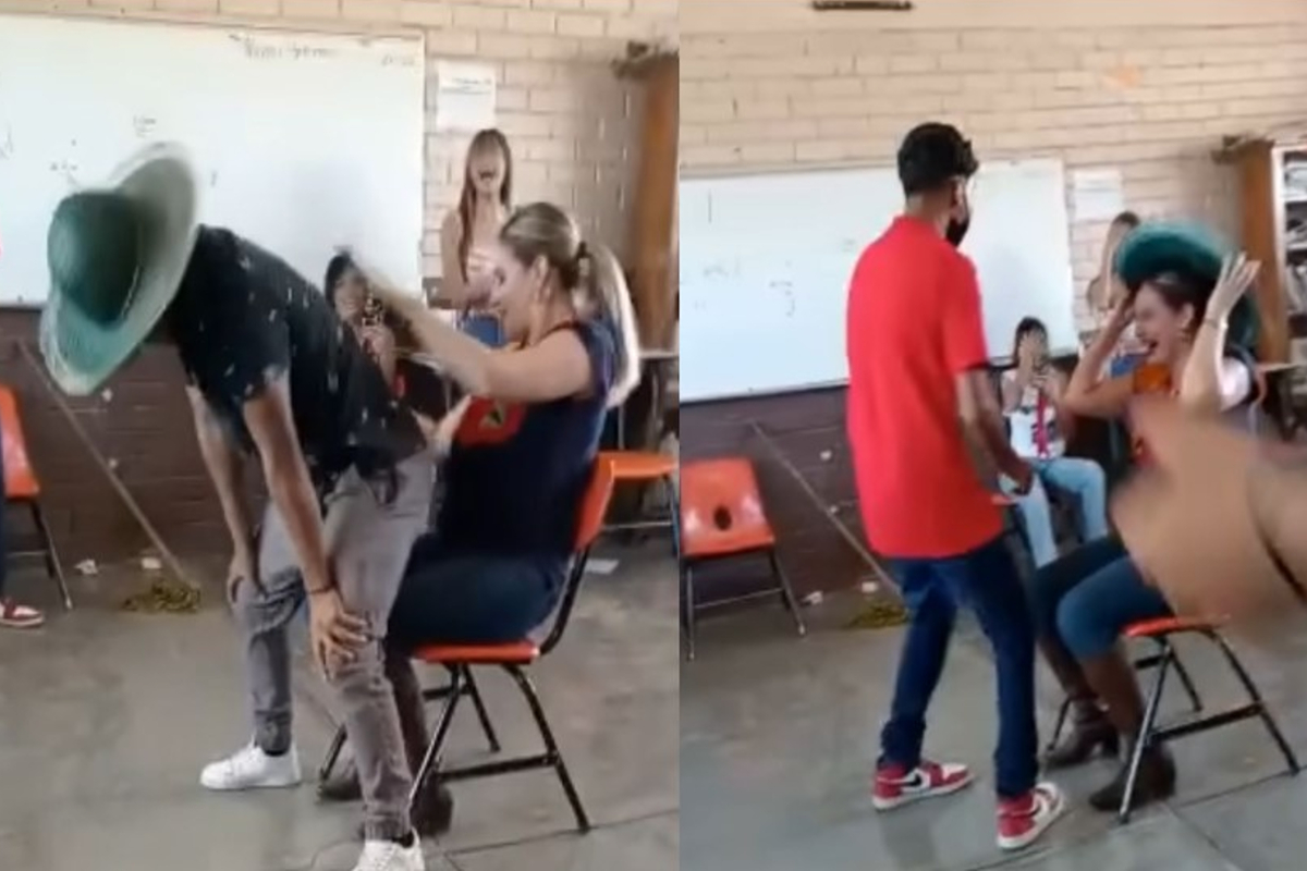 Maestra es suspendida por 'perreo' en salón de clases.