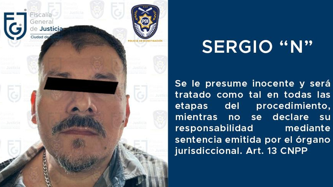 Foto: Fiscalía CDMX | Sergio N, “El Chiquilín”, guardia de seguridad en La Polar.