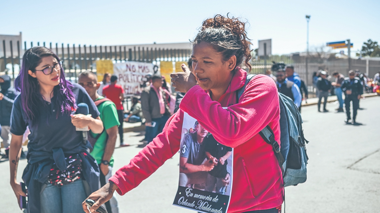 Migrantes protesta