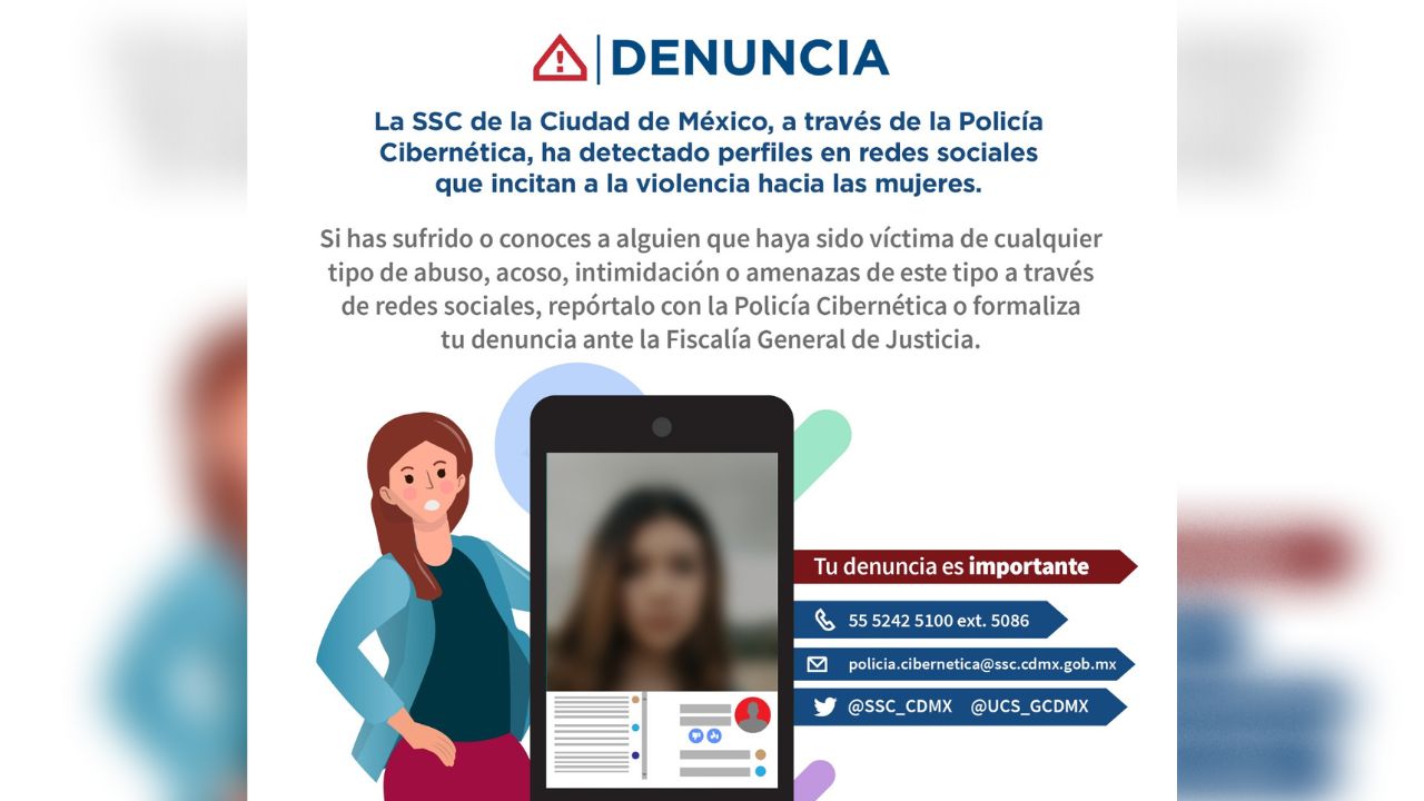 La Policía Cibernética identificó perfiles en diversas redes sociales que promueven el odio hacia las mujeres