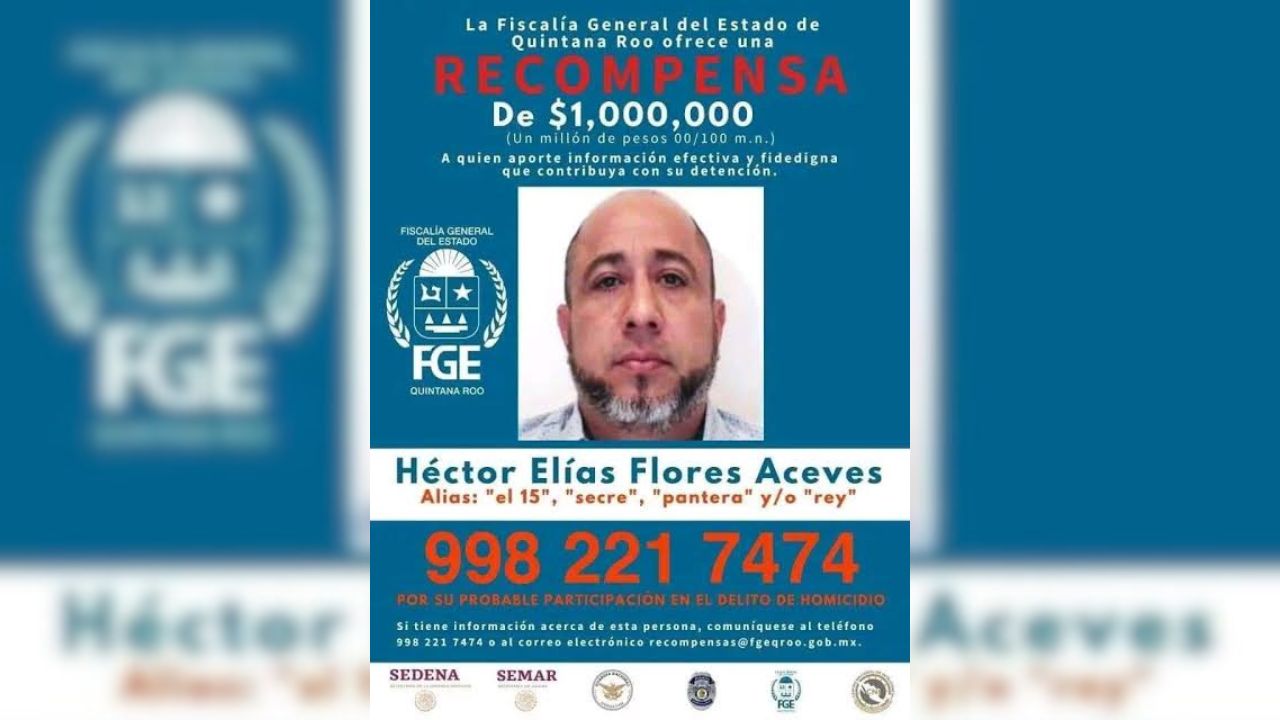 recompensa sospechoso balacera Cancún