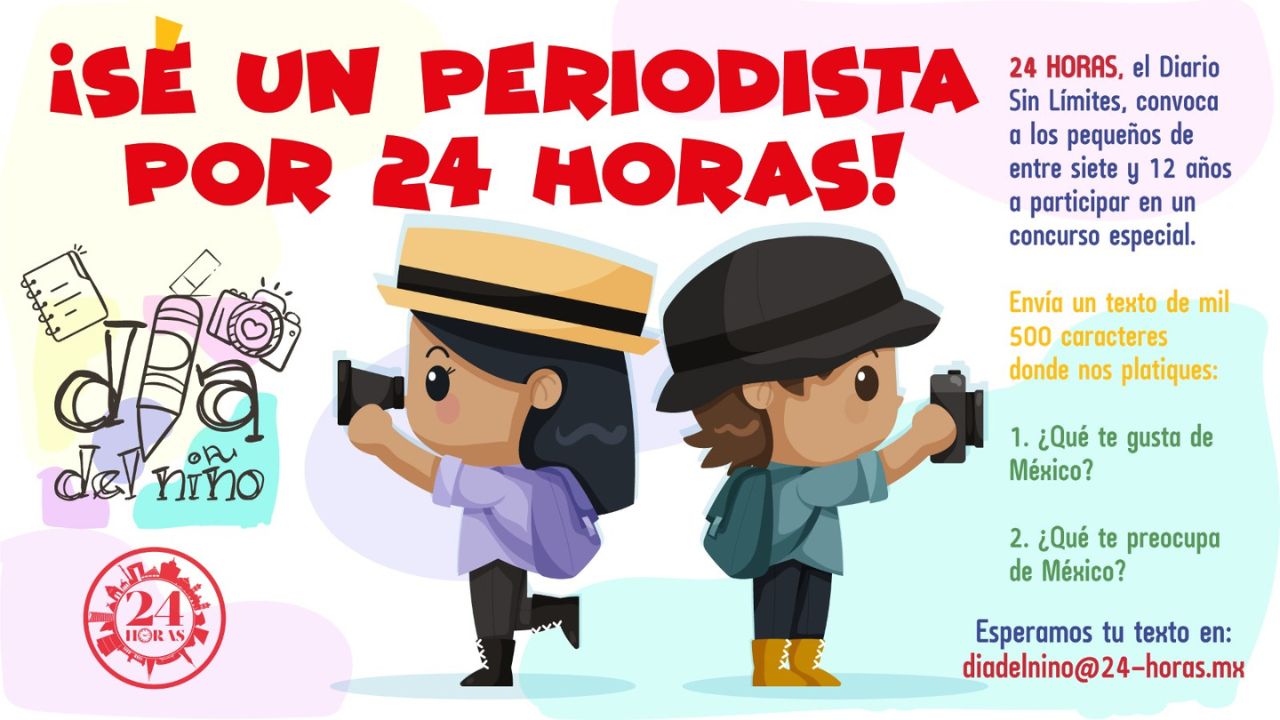 Este Día de Niño hay que celebrarlo en grande y para ello, Diario 24 Horas, convoca a los pequeños de entre 7 y 12 años a participar en un concurso especial.