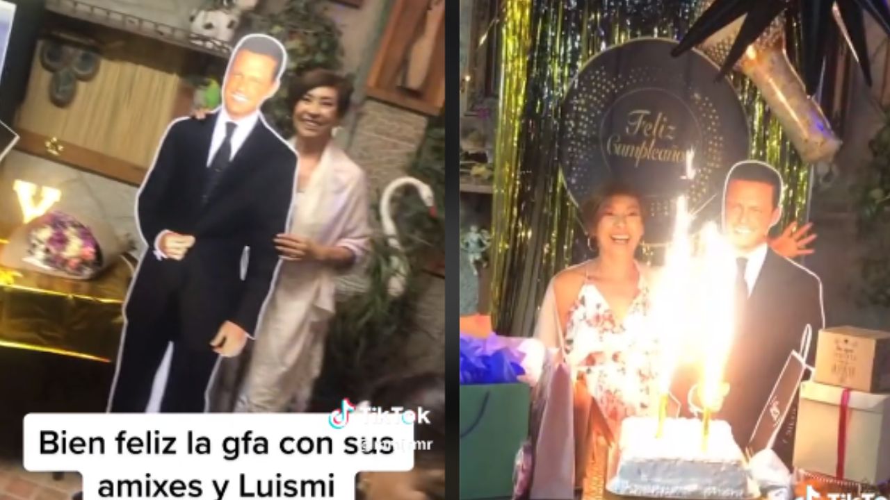 Señora festejó su cumpleaños con fiesta temática de Luis Miguel