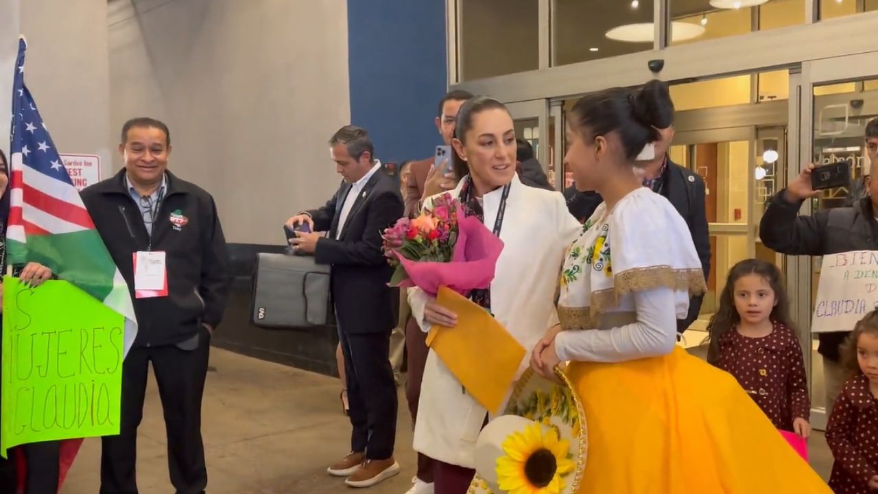 Claudia Sheinbaum fue recibida al ritmo del mariachi en Denver, Colorado