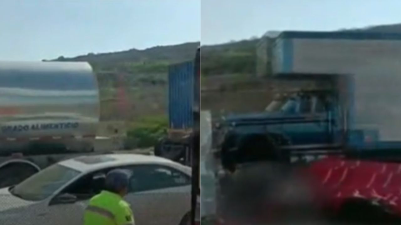 Foto: Captura de pantalla/¡Tragedia! Tráiler sin frenos deja 2 muertos y 6 heridos en carretera