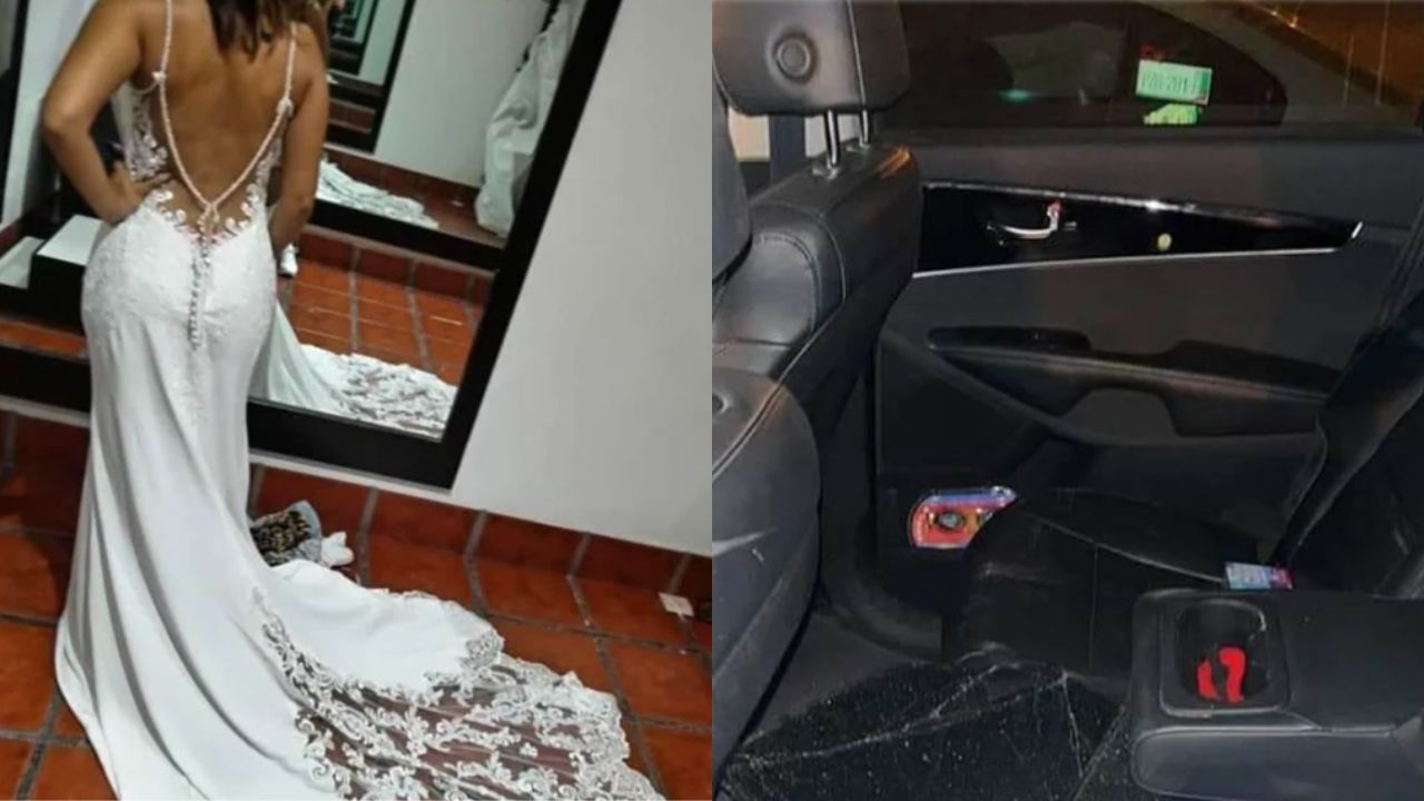 Foto:Redes sociales|¿Y ahora? Asaltantes roban vestido de novia; pide ayuda para encontrarlo