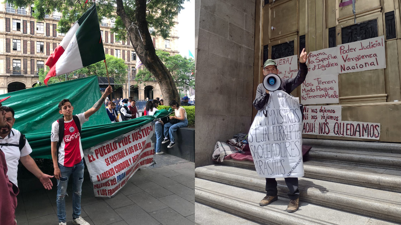 En menos de 24 horas, los morenistas volvieron a levantar su plantón frente a la SCJN.