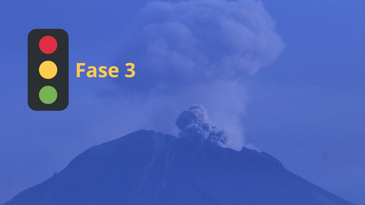 La alerta Amarillo Fase 3 en México es un nivel de alerta emitido por el CENAPRED que indica un incremento en la actividad de Popocatépetl