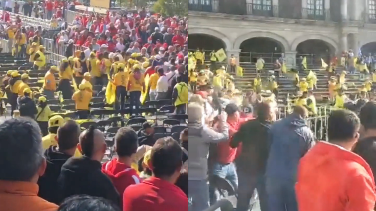 Foto: Especial | En el cierre de campaña de Alejandra del Moral, simpatizantes protagonizaron una trifulca.