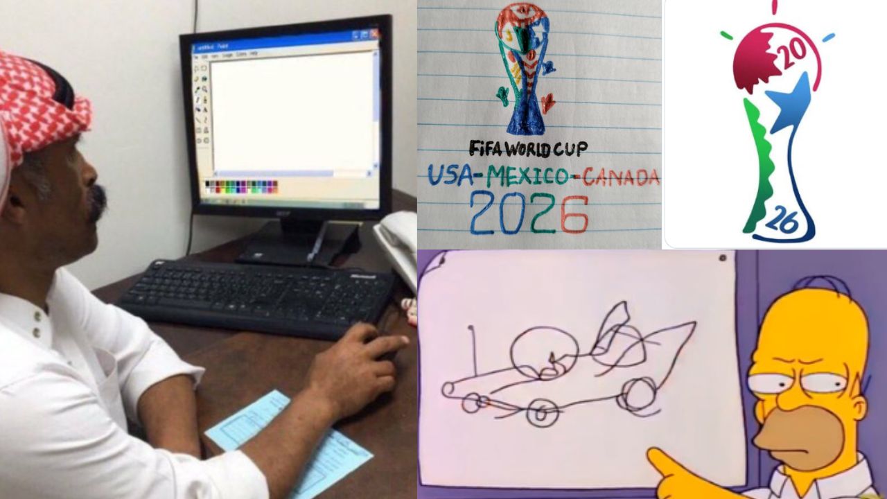 Foto:Redes sociales|¿Te los perdiste? Estos son los mejores memes sobre el logo del Mundial 2026