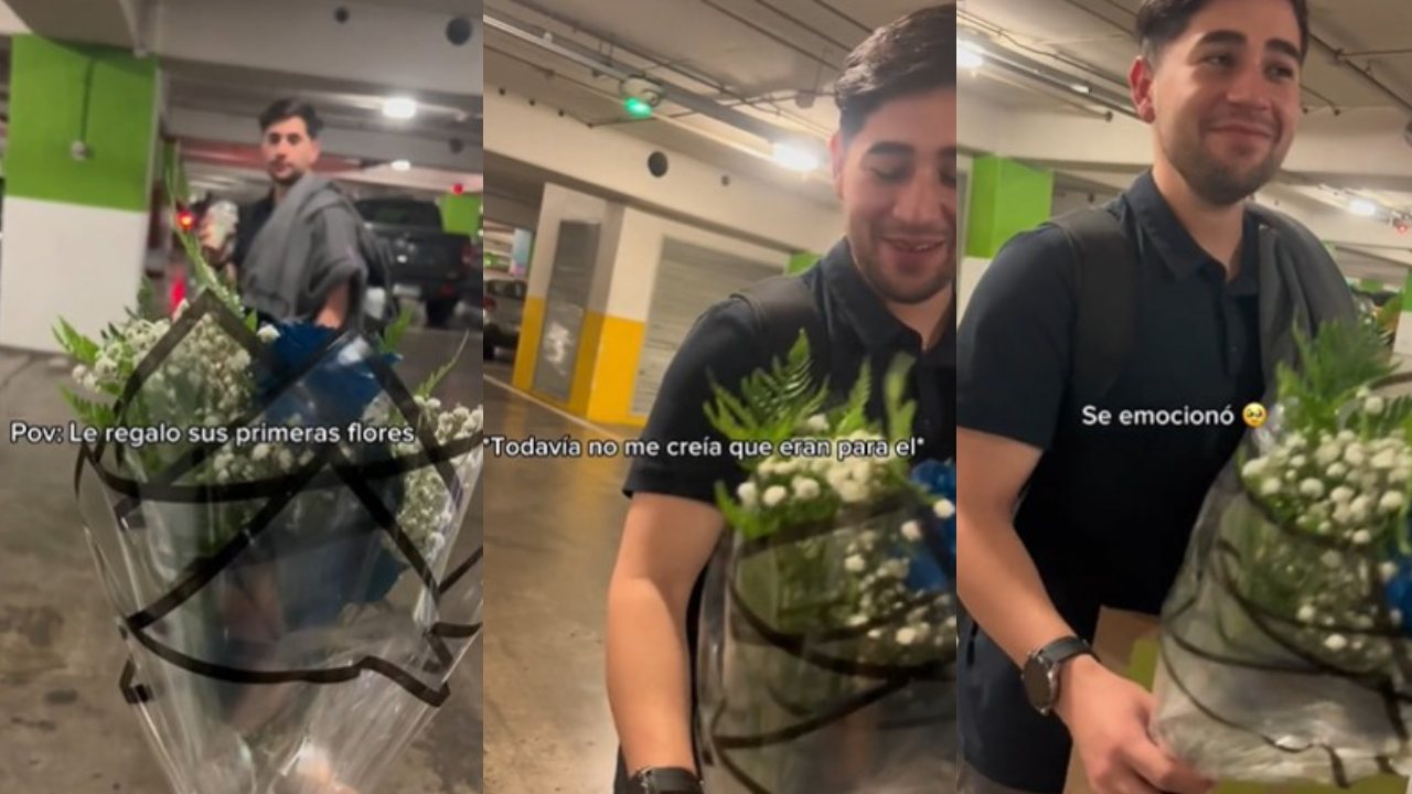 video-viral-ramo de flores-novio