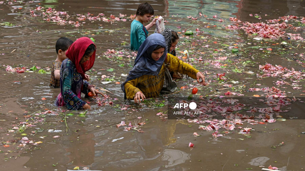 Foto: AFP | Las fuertes lluvias al norte de Pakistán han provocado fuertes inundaciones.