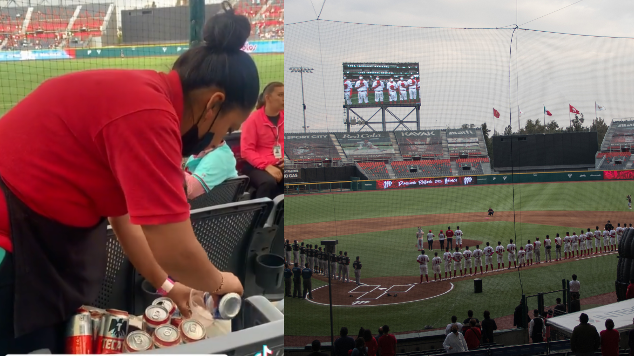 Foto: Cuartoscuro | Se hizo viral un video en el Estadio Harp Helú donde se muestra como reciclan los chorritos de cerveza.