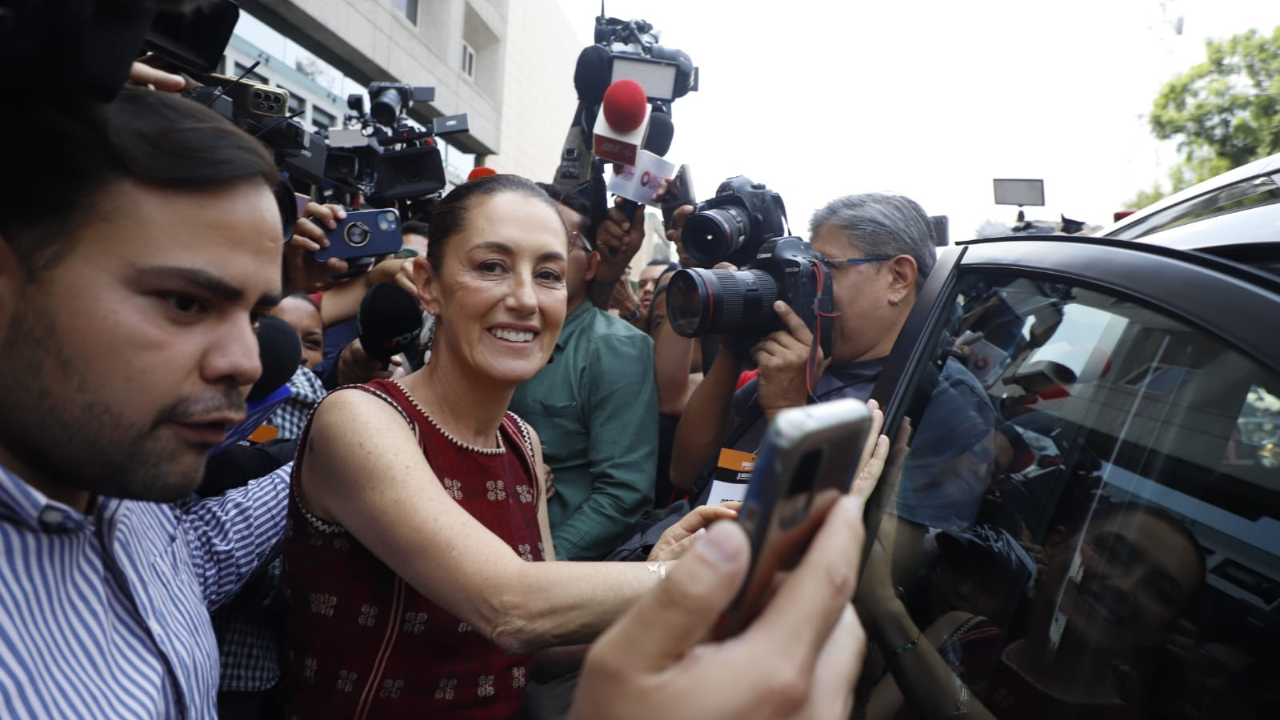 Foto: Gabriela Esquivel | Claudia Sheinbaum fue otra de las más esperadas en su llegada al Consejo de Morena.