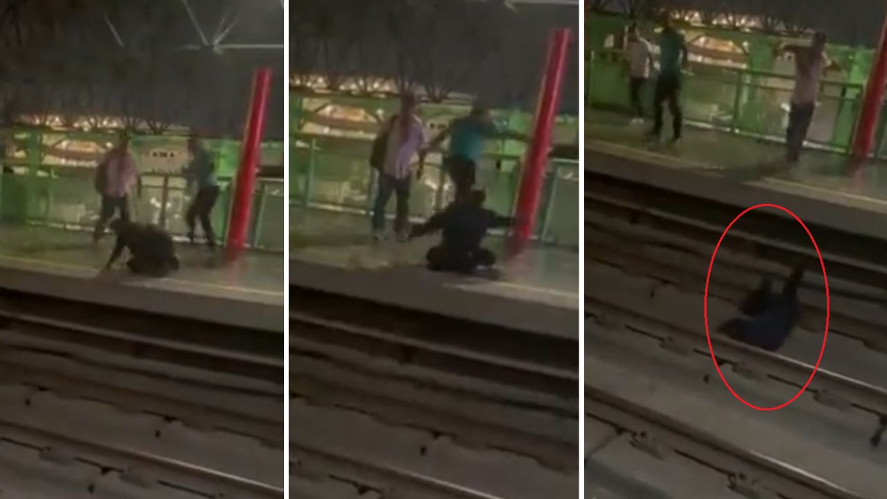 Hombre lanzado a vías del Metro en medio de una riña, en Monterrey.