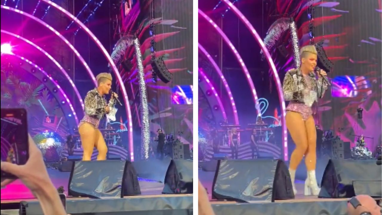 Fan sorprende a la cantante Pink con cenizas de familiar en concierto.