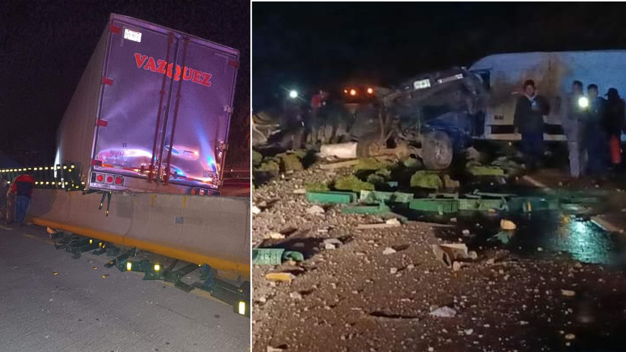 Foto: @vialhermes | Accidente en la México-Puebla deja seis heridos.