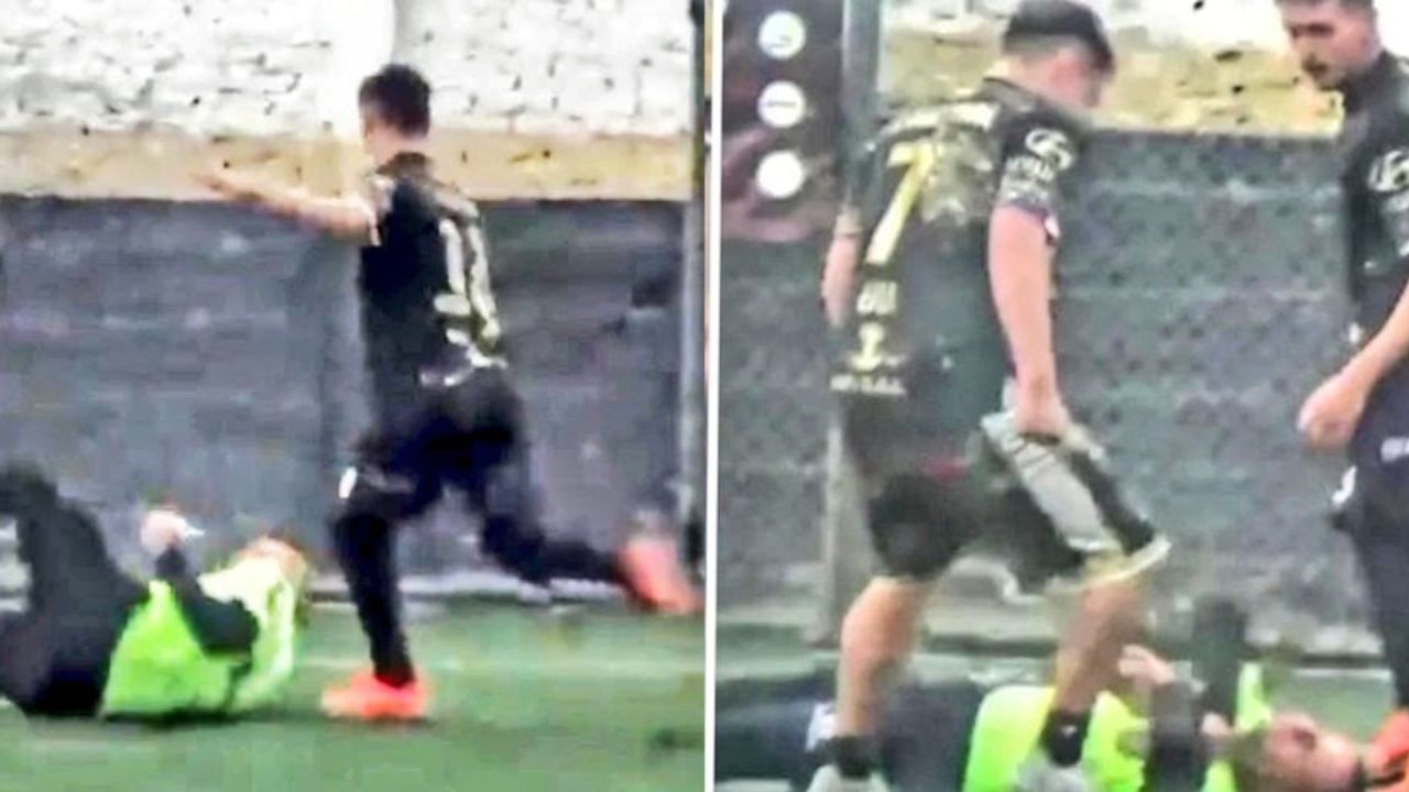 Futbolista acaba con su existencia tras patear a un árbitro.