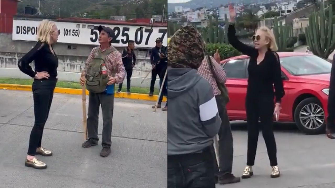 Laura Bozzo entre los afectados por los bloqueos en Chilpancingo.