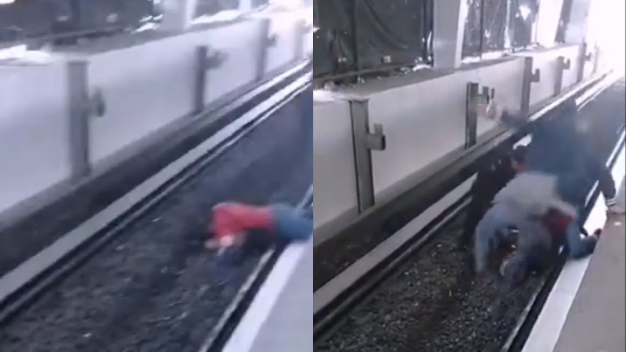 Hombre invidente cae a las vías del Metro en la estación Indios Verdes.