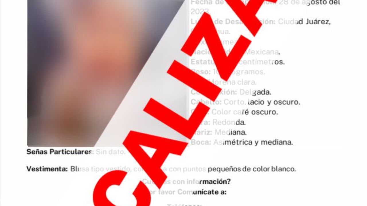 Se localizó a Ángela Chávez Realivázquez, menor que fue sustraída de su domicilio el pasado lunes en Ciudad Juárez