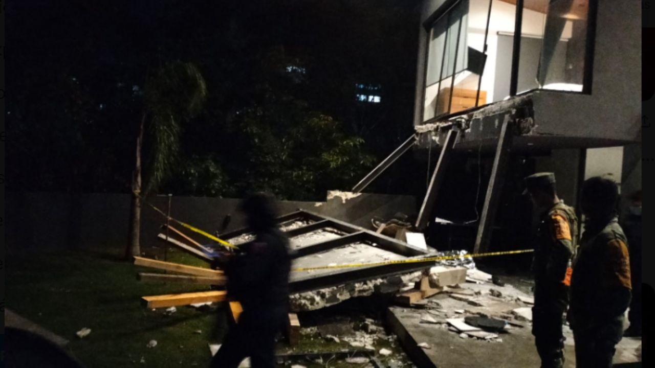 Foto:Redes sociales|¡Tragedia! Cae balcón en Valle de Bravo; deja un muerto y 4 heridos