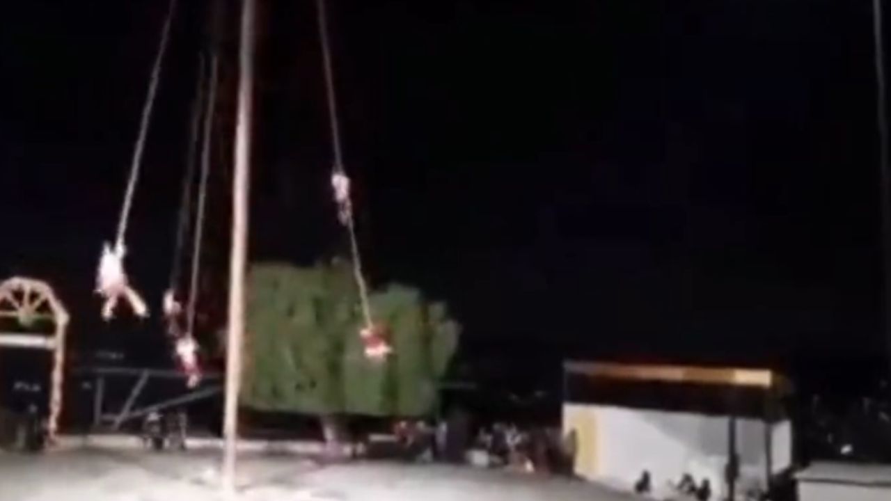 Voladores de Cholula se accidentan en evento de Atlixco