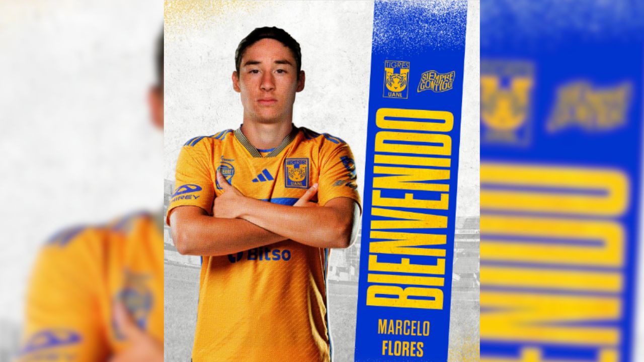 Foto:Twitter/@TigresOficial|¡Muy felino! Tigres anuncia el fichaje oficial de Marcelo Flores