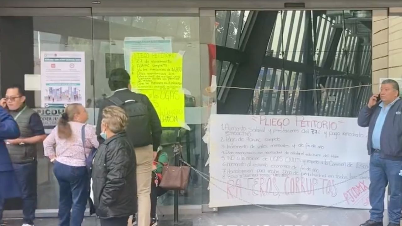 Trabajadores del PJCDMX amagaron con realizar una huelga ante la falta de acuerdos con autoridades del Gobierno capitalino