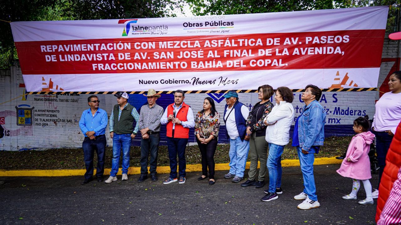 Se tienen pavimentados al día de hoy 706 mil metros en Tlalnepantla, a final de año se rebasará la meta contemplada de 1 millón de m2