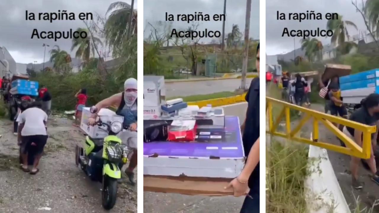 Así se vivió la rapiña en un centro comercial de Acapulco, luego del paso del huracán 'Otis'; el video se viralizó y dividió opiniones