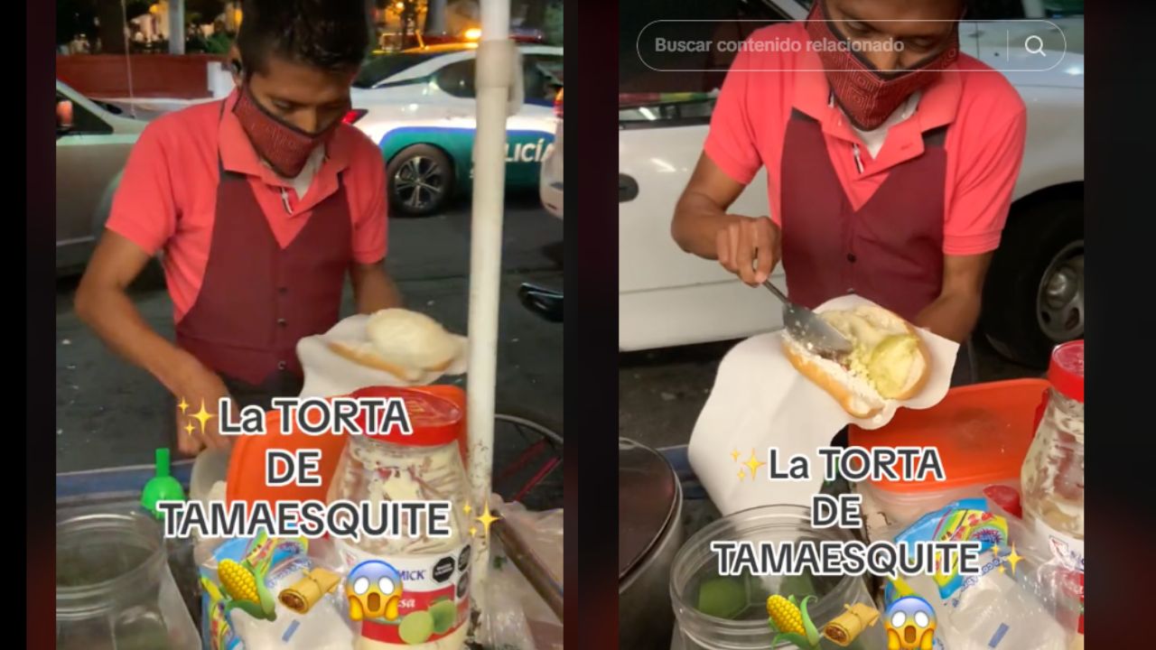 Crean la nueva torta de tamaesquite, combinación entre una guajolota y unos esquites de vaso