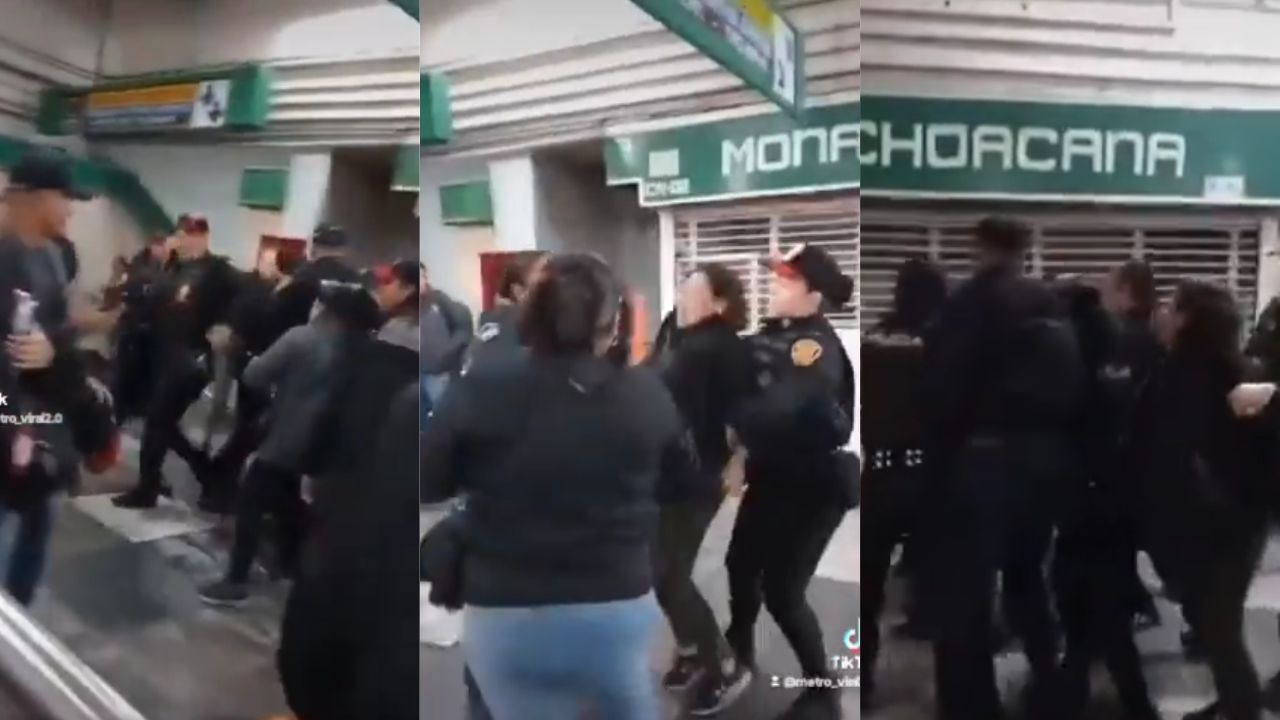 Captan trifulca entre vagoneros y policías en el estación del Metro Chabacano