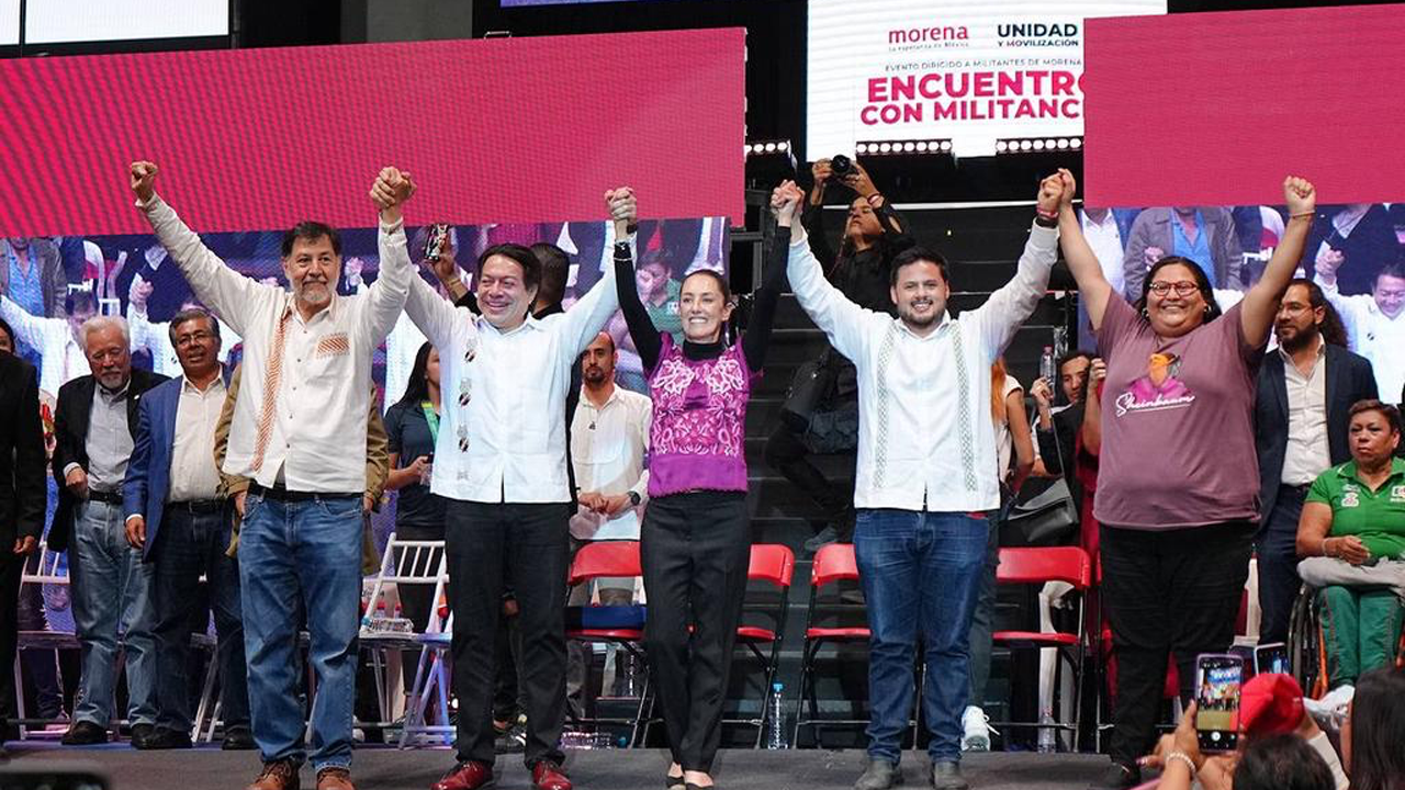 Foto: @mario_delgado / Morena sostendrá reuniones privadas con los aspirantes para darles a conocer los resultados de las encuestas.