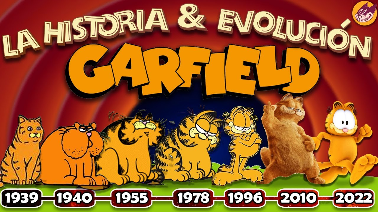 Así evolucionó Garfield, el famoso gato que odia los lunes