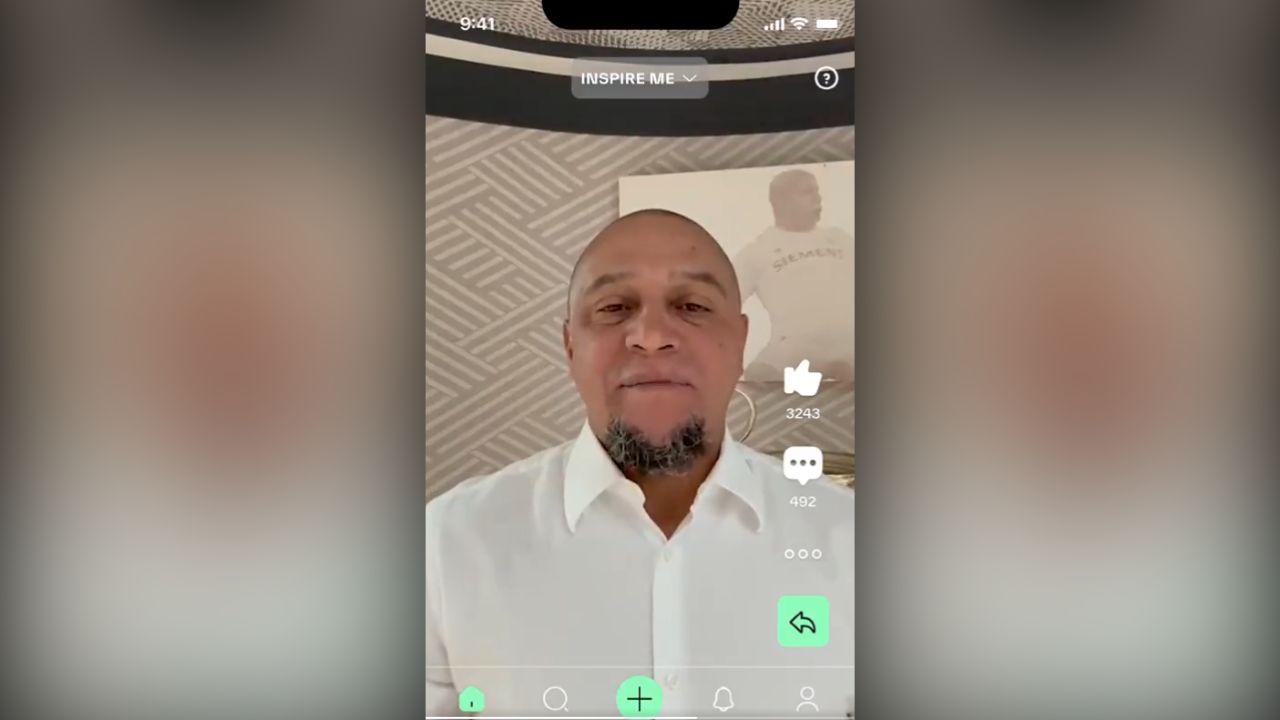 Roberto Carlos, exjugador del Real Madrid, lanzó "Striver" la red social que promete estar "libre de acoso"