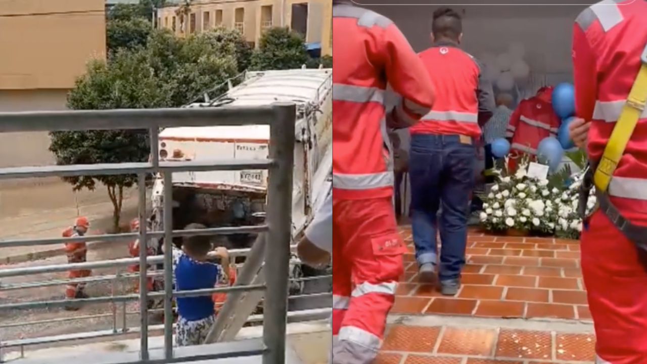 Trabajadores de limpieza acuden al velorio de un pequeño que siempre los saludaba cada vez que pasaban