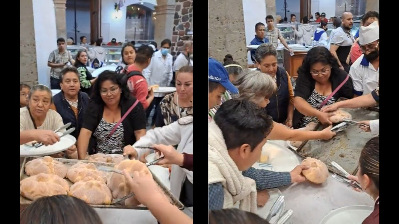 Al estilo de los pasteles de costo, un grupo de personas se pelearon por los aclamados panes de muerto de la Pastelería Ideal