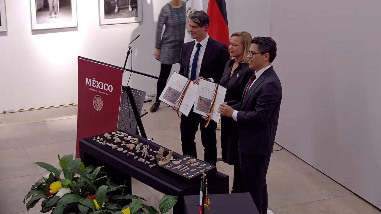 A través de la embajada mexicana en Alemania, el país europeo devolvió 75 piezas arqueológicas de la cultura huasteca a México