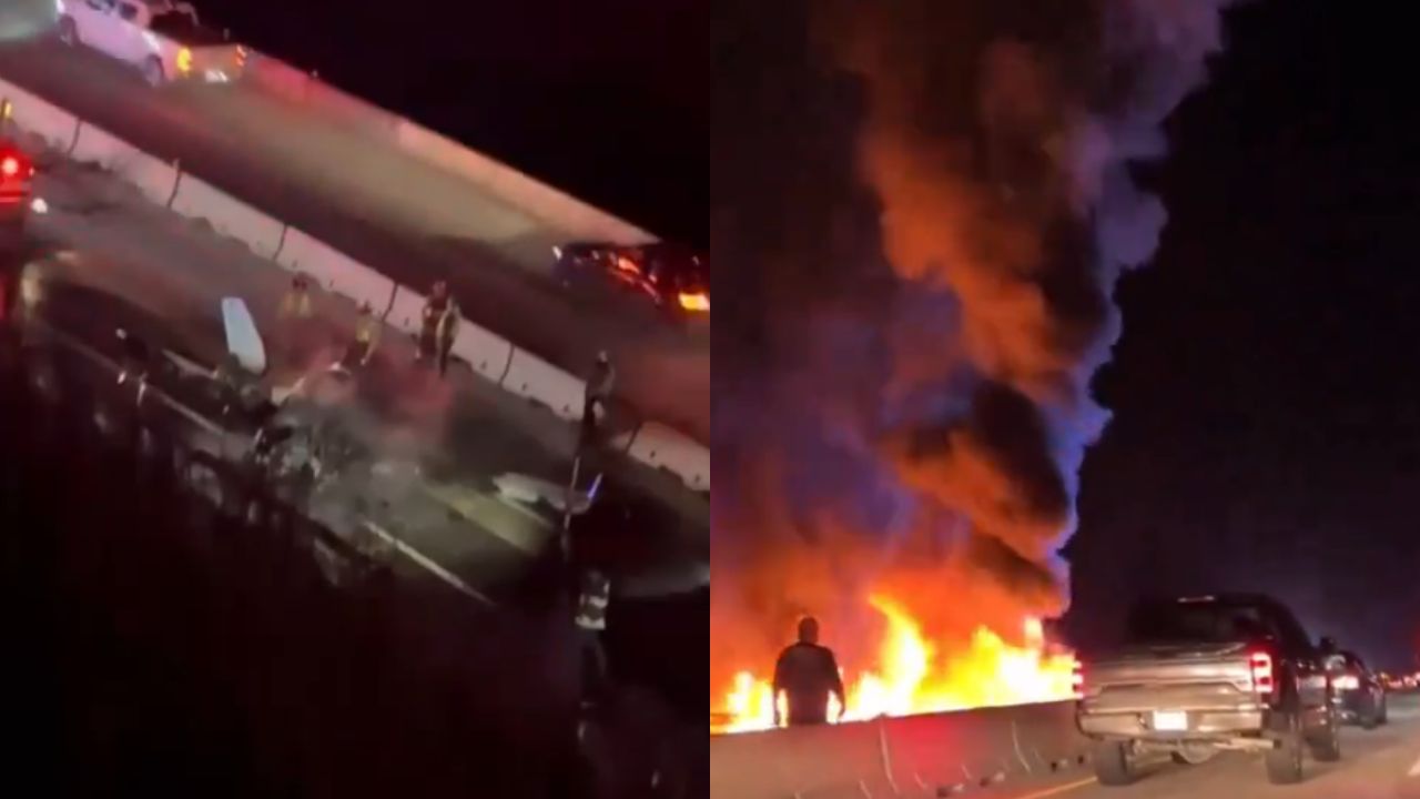 Avioneta cae sobre un autopista en Carolina del Norte y para el tráfico