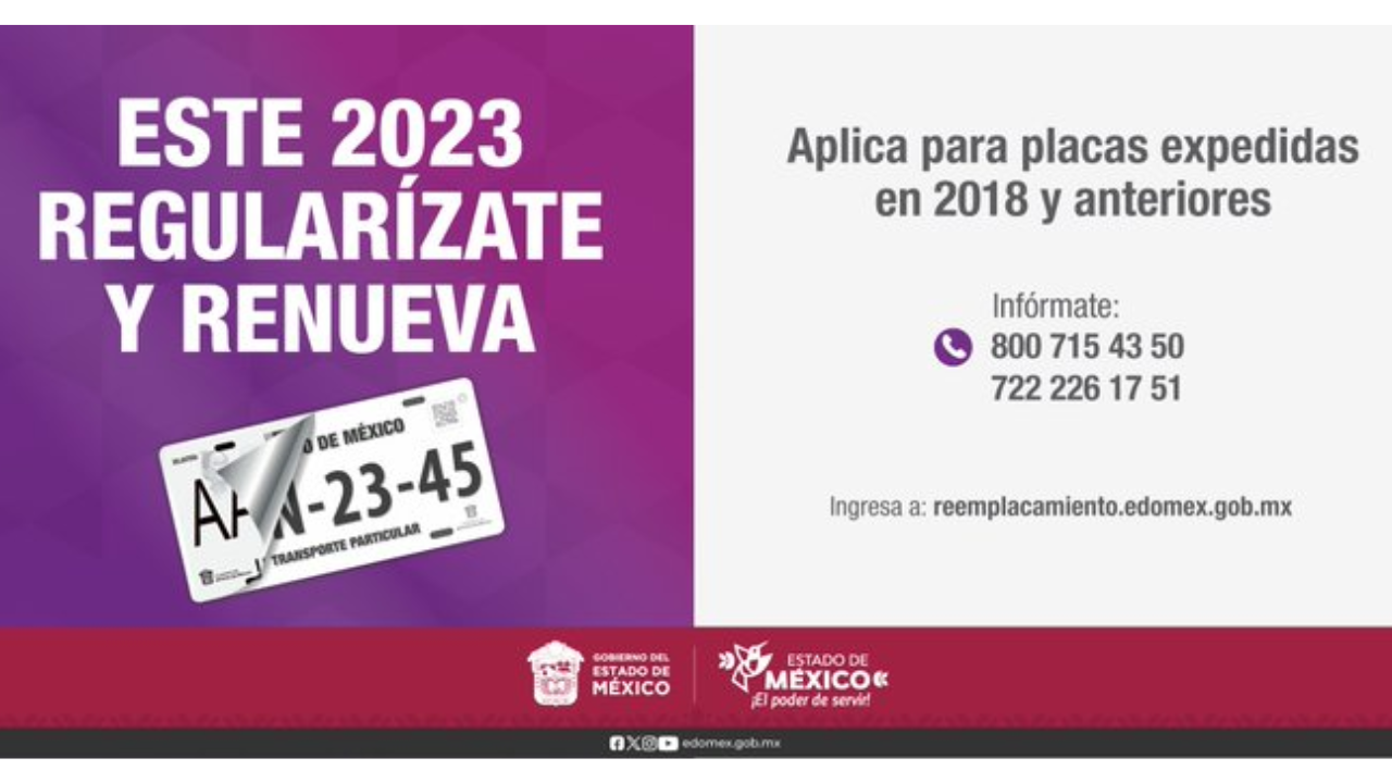 Reemplacamiento en el Edomex: quiénes, cuándo y cuánto