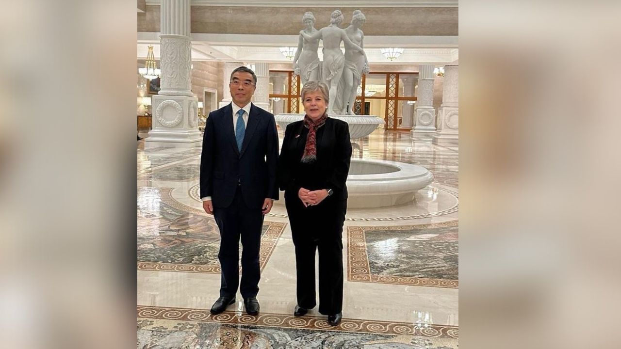 Alicia Bárcena Ibarra se reunió con el vicepresidente de China para coordinar las acciones por el huracán Otis en Guerrero