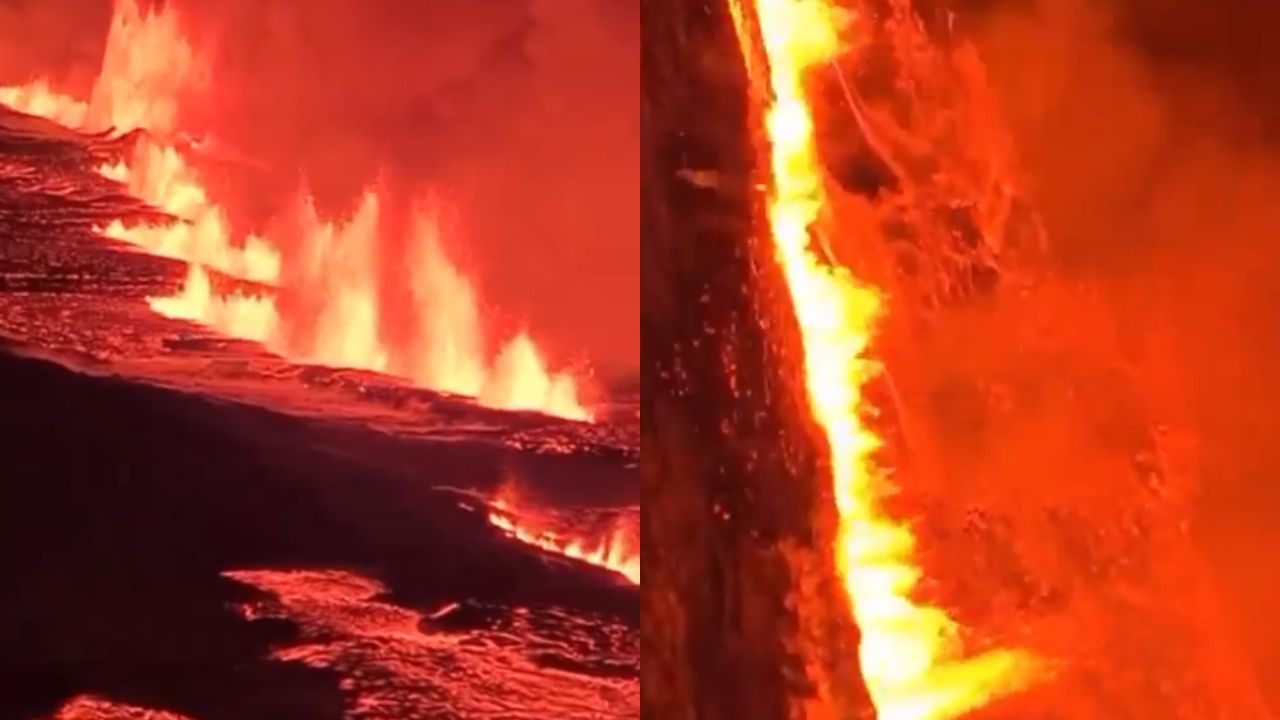 Evacúan Grindavik por erupción volcánica en Islandia