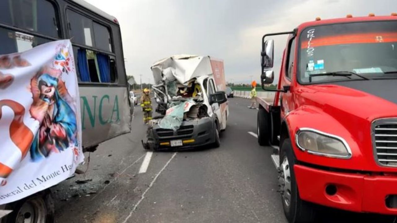 10 peregrinos heridos dejó un choque en la México-Pachuca