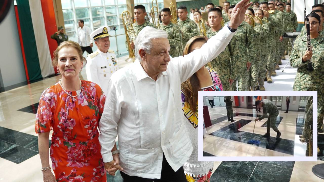 “¡Trapea ahí! ¡Trapea ahí!”. Esas fueron las órdenes antes de la inauguración del Aeropuerto de Tulum que recibió a sus visitantes con goteras